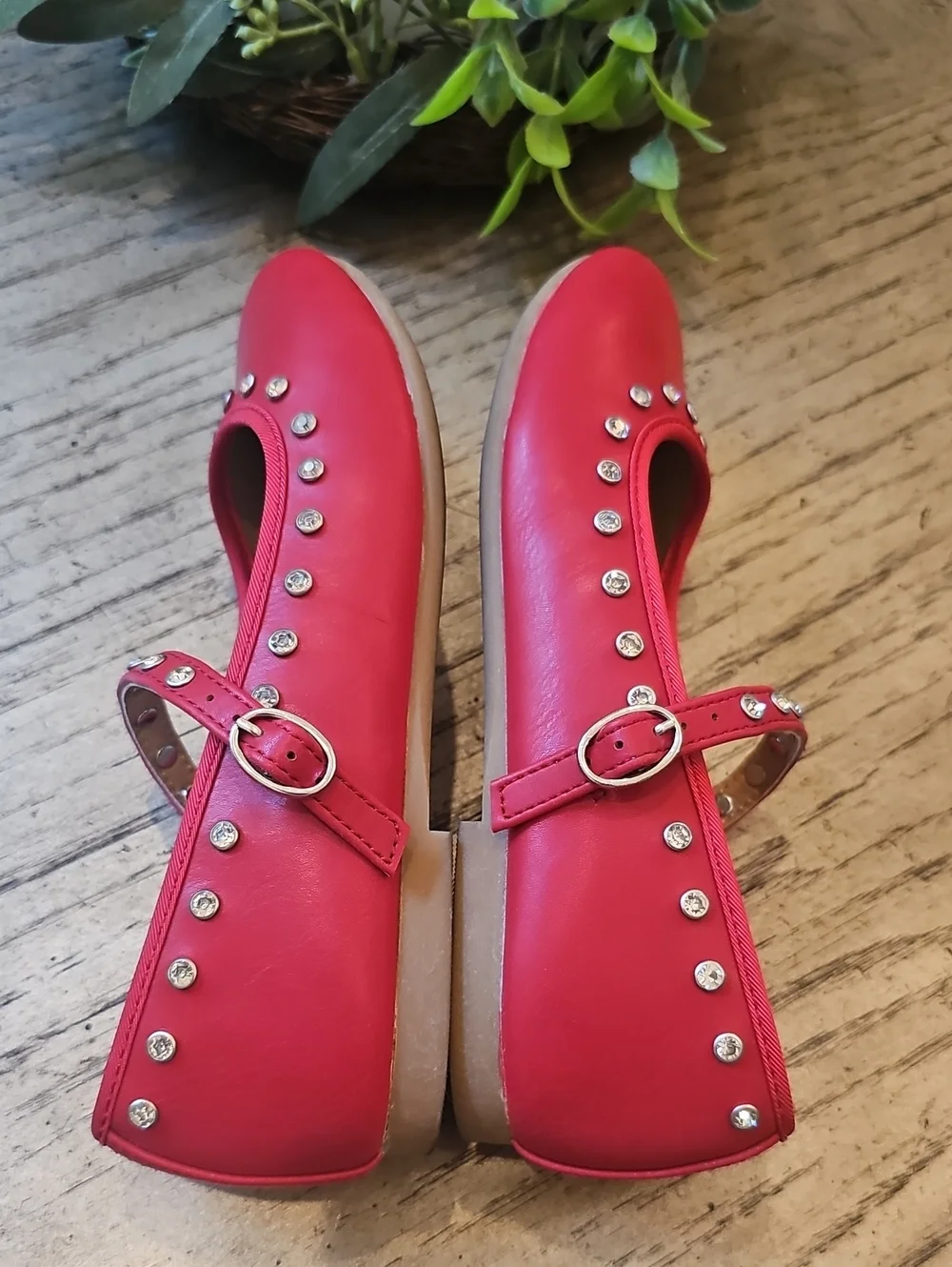 Steve Madden Red Mary Jane Flats Size 3